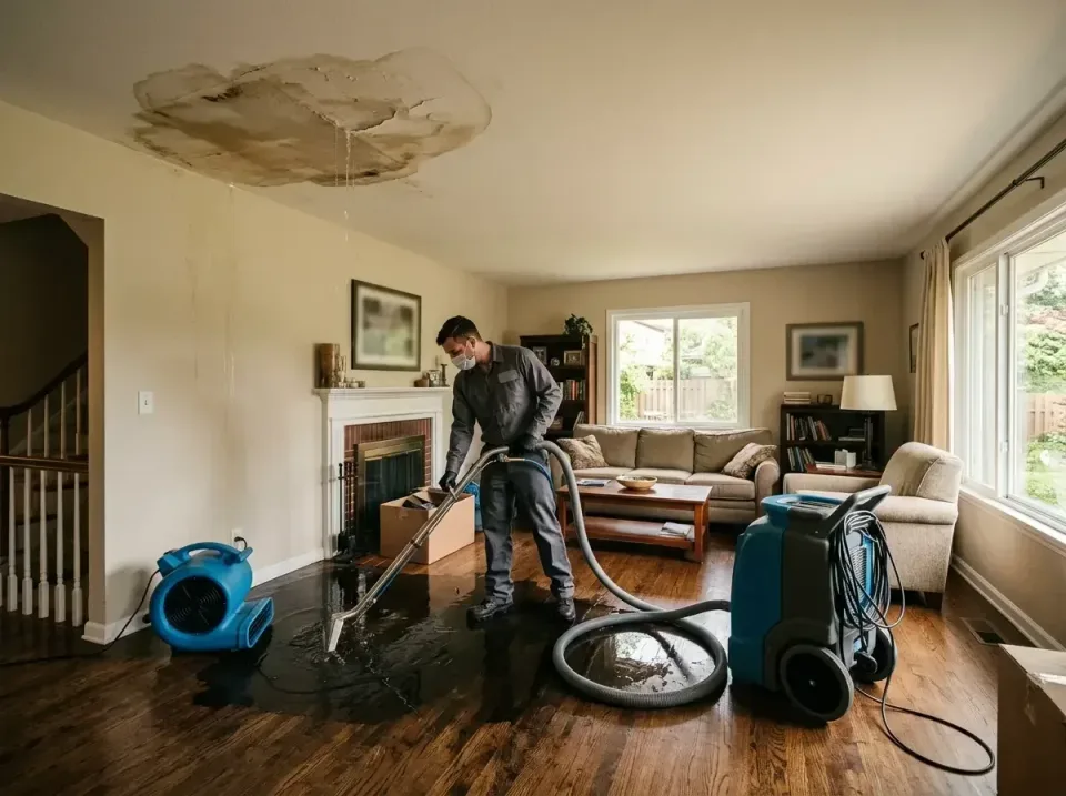 attic-pipe-burst-ceiling-drip-008 — frequently asked questions, Water Damage Restoration & Carpet Care in Schofield, WI